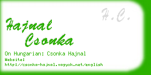 hajnal csonka business card